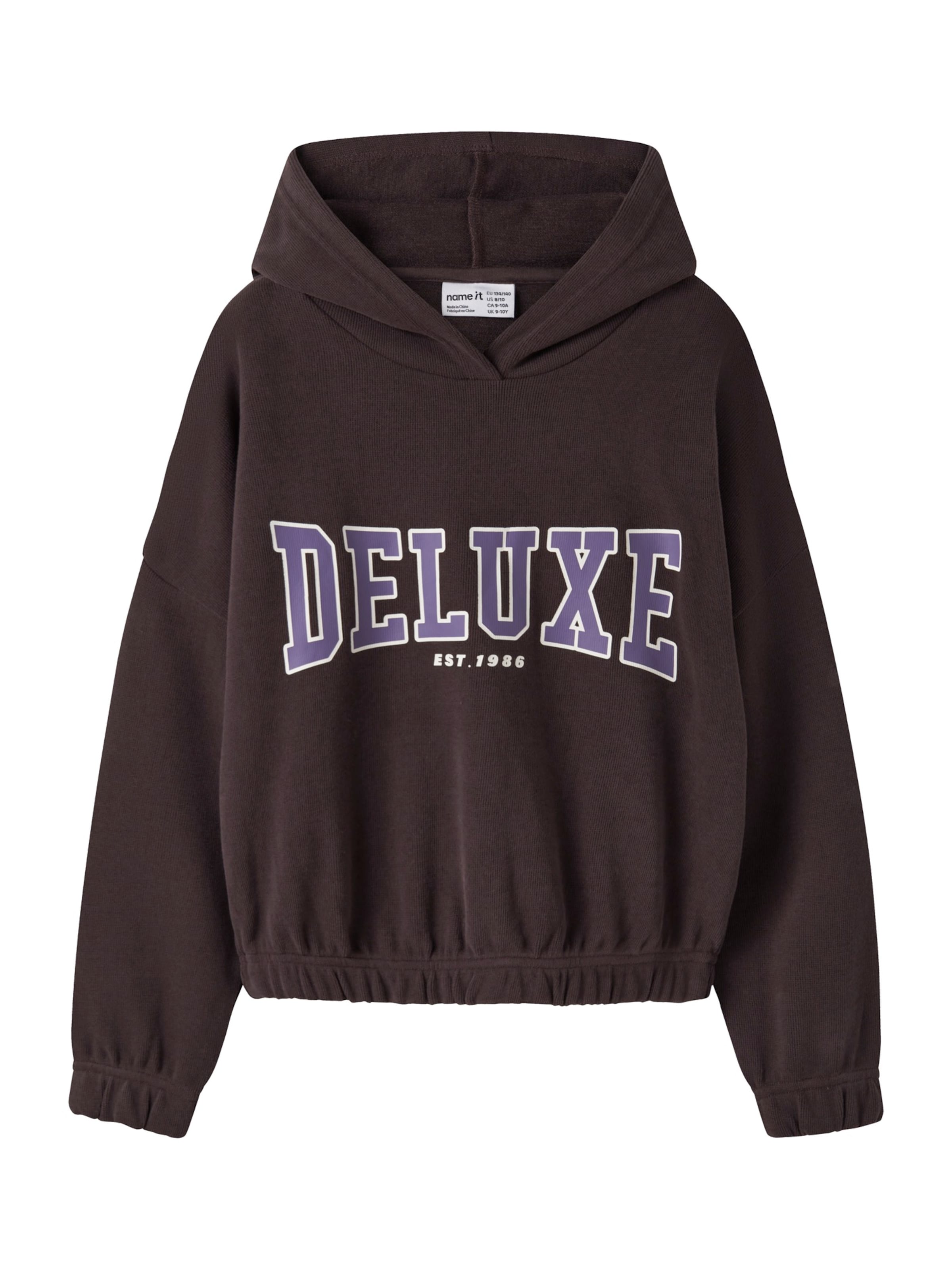NAME IT - Sudadera 'NKFOKOMMA' en marrón: frente