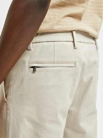 SELECTED HOMME Tapered Chino trousers 'York' in Beige