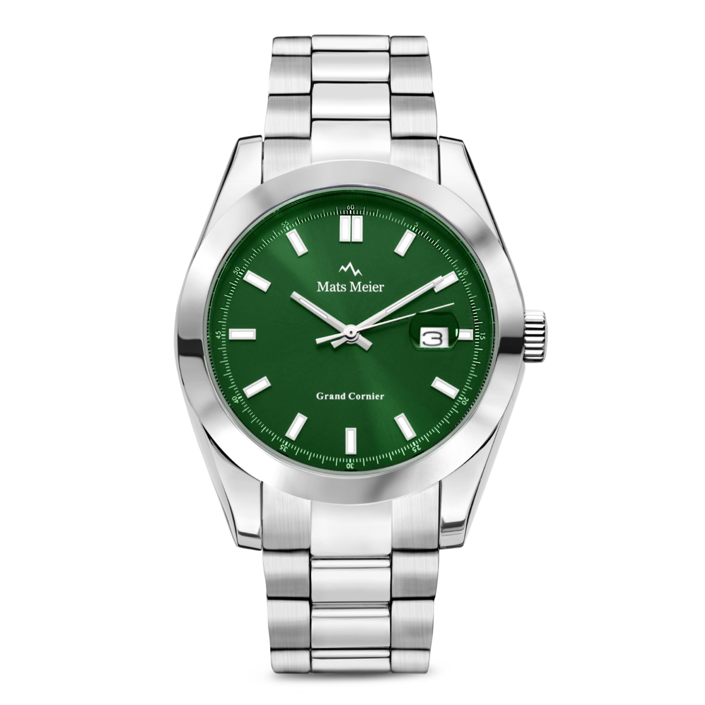 Mats Meier Analog Watch in Green Silver ABOUT YOU