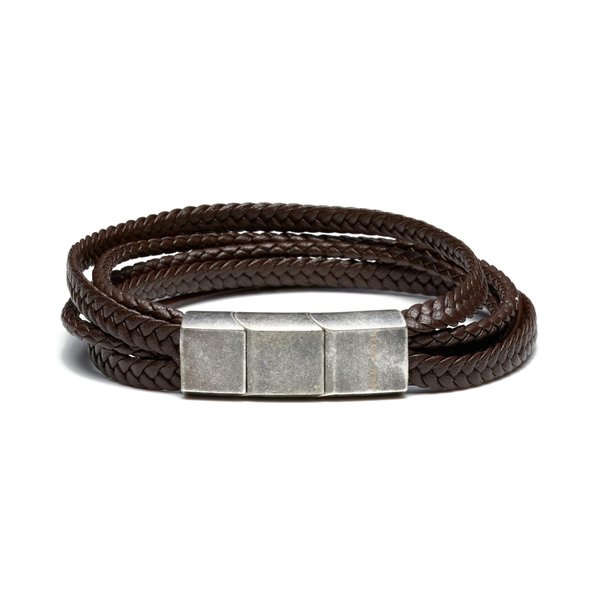 Bracelet Sem Lewis en marron : devant
