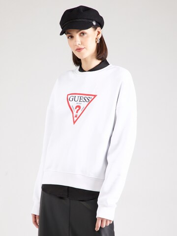 GUESS JEANS - Sudadera 'ICONIC' en blanco: frente