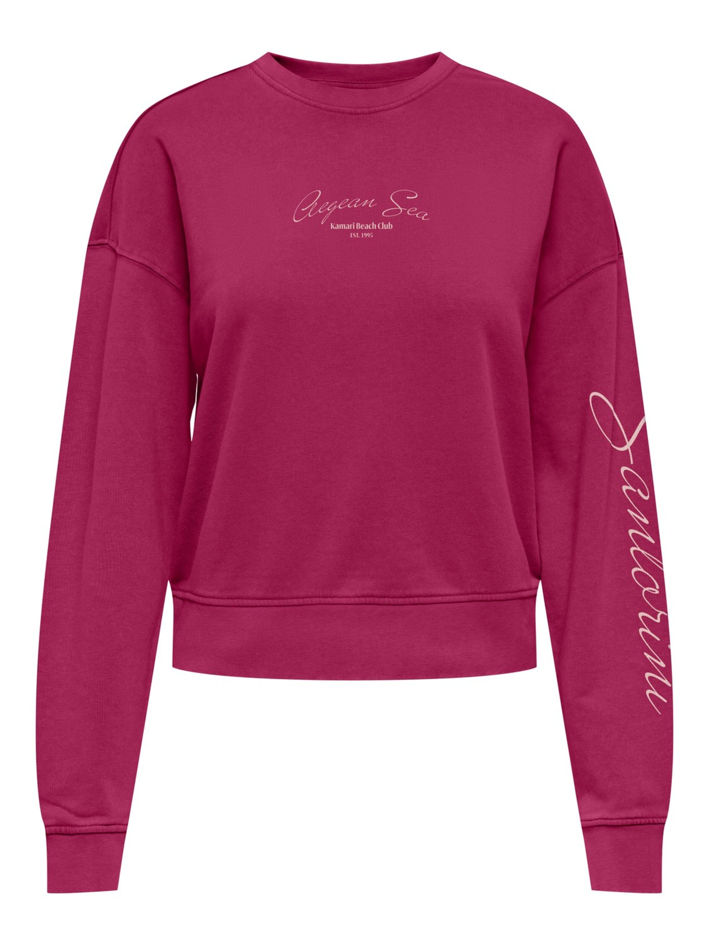 ONLY Sweatshirt 'Tabba' in Roze: voorkant