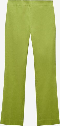 MANGO Bootcut Spodnie 'Santori' w kolorze zielony: przód