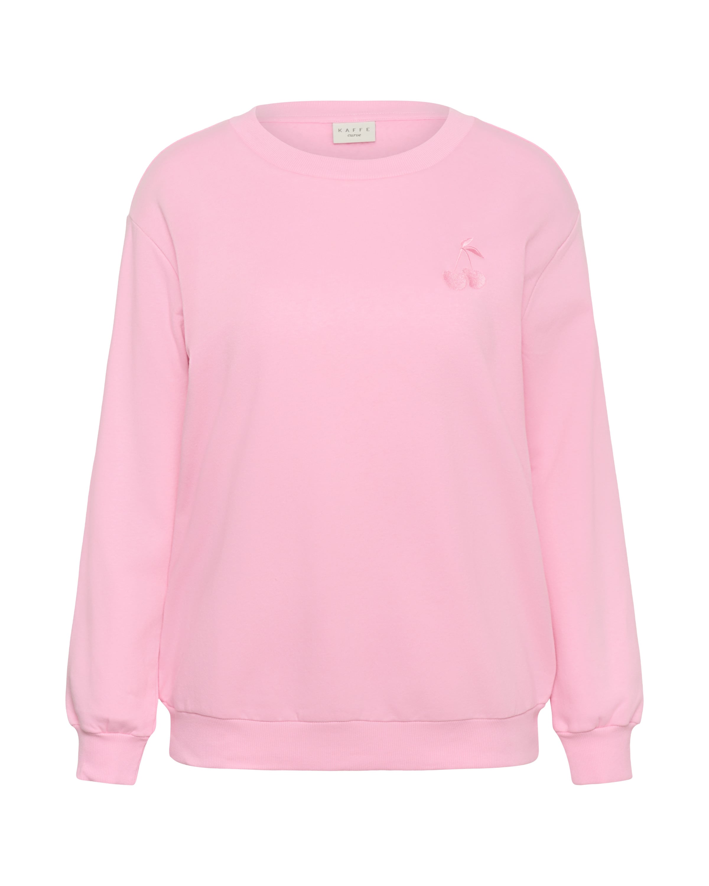 KAFFE CURVE Sweatshirt 'KCmalody' in Roze: voorkant