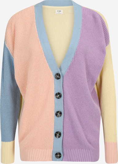 Cotton On Knit Cardigan in Smoke blue / Yellow / Light purple / Peach, Item view