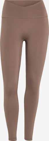 ADIDAS PERFORMANCE - Calças de desporto 'Studio All Me' em castanho: frente
