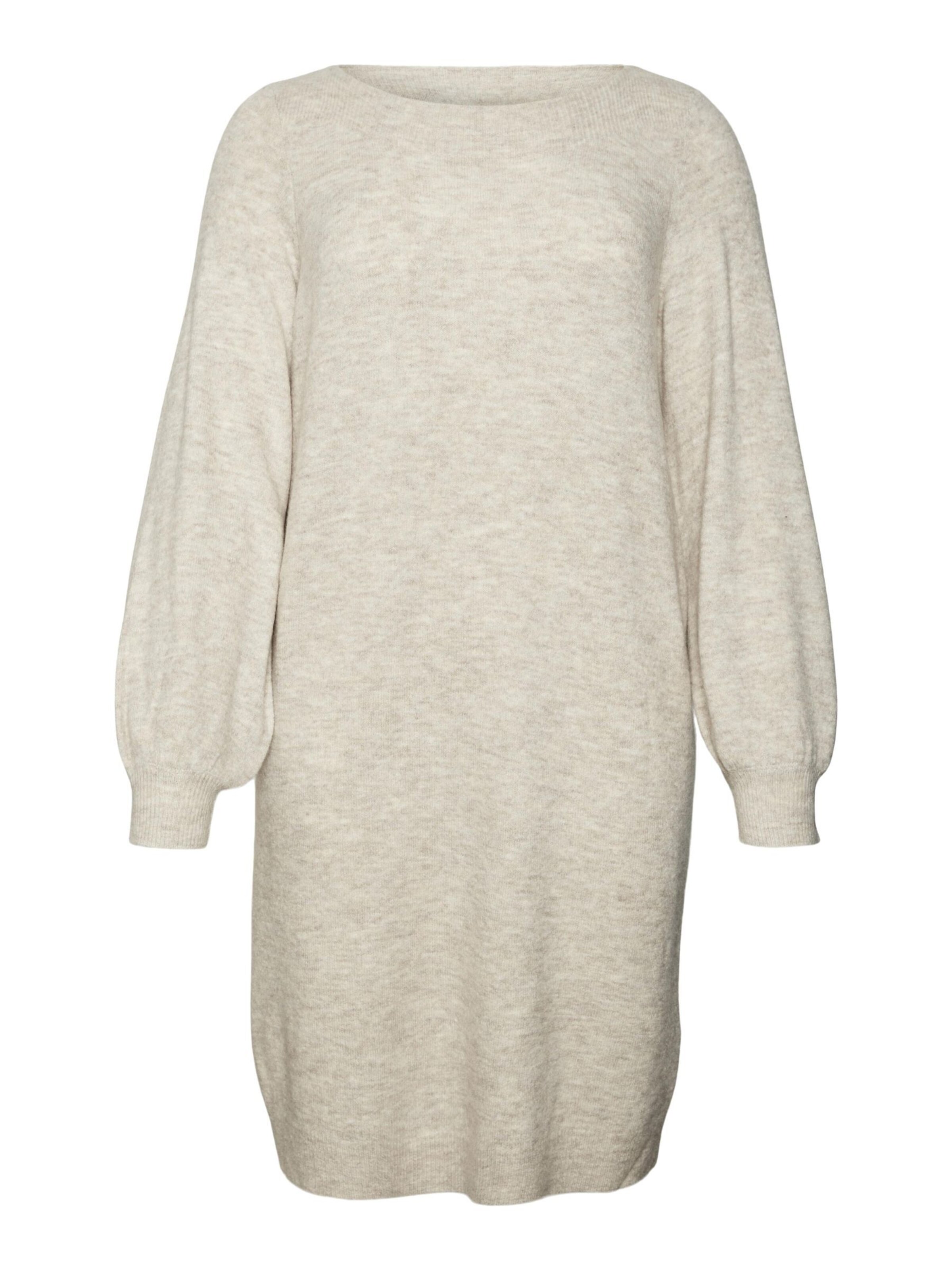 Vero Moda Curve Gebreide jurk 'CLEFILE' in Grijs: voorkant