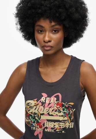 Superdry Top 'Tokyo' in Grijs