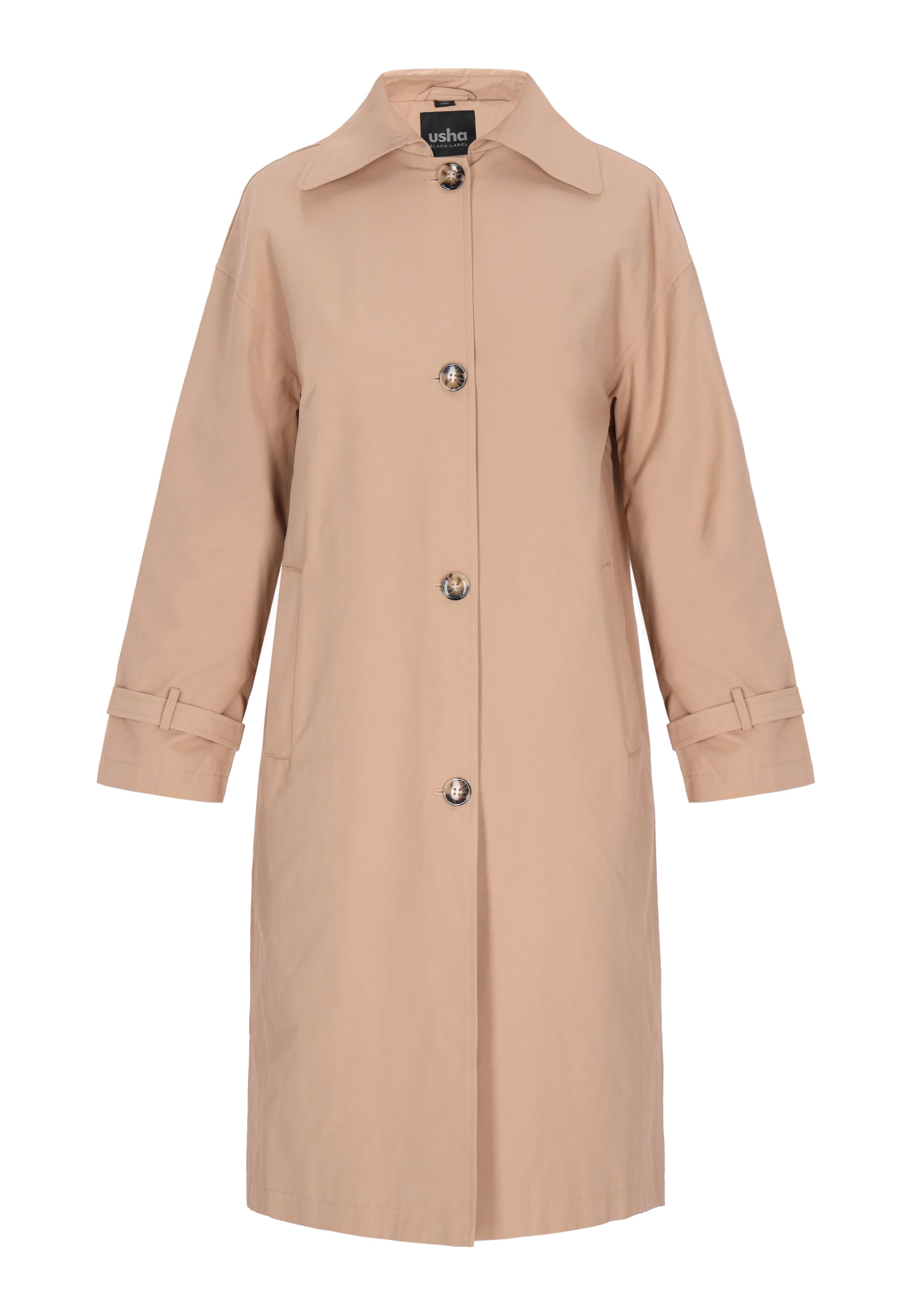 usha BLACK LABEL Tussenmantel 'Autumn' in Beige: voorkant
