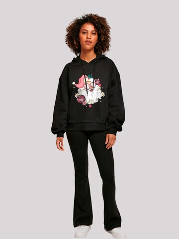 F4NT4STIC Sweatshirt 'Retro Disco Santa Christmas Bling' in Zwart