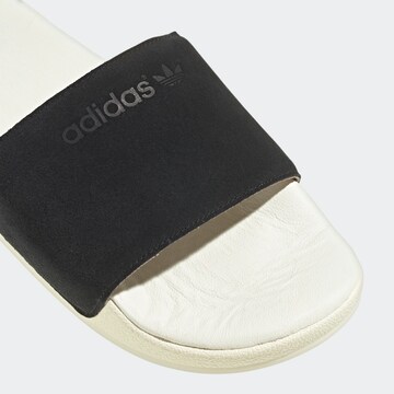 melns ADIDAS ORIGINALS Ādas čības 'Adilette'