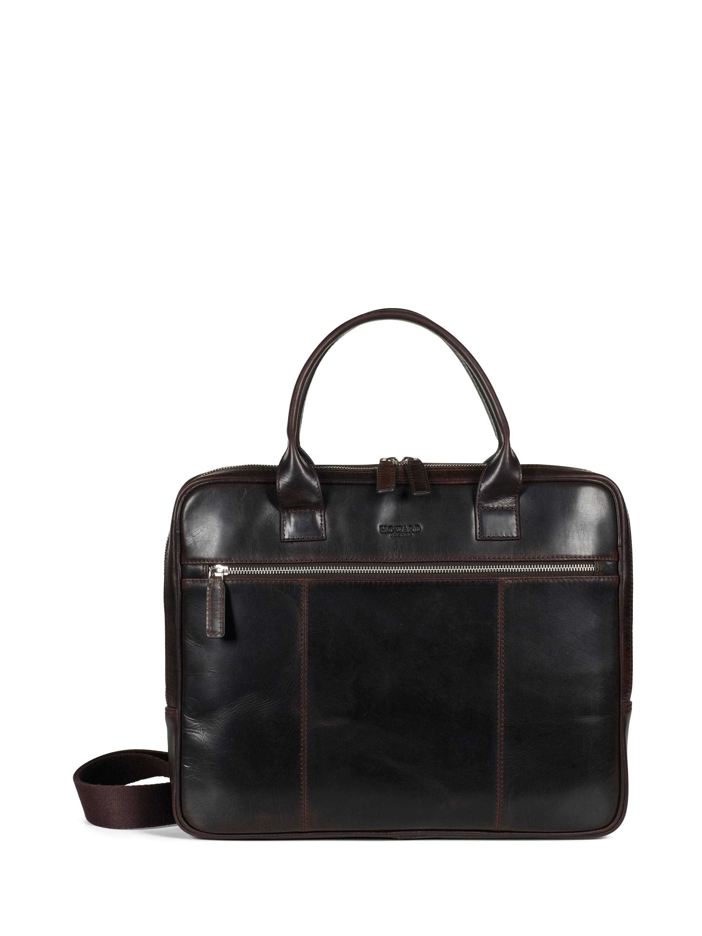 Borsa per laptop 'Laptop Bag Conrad Dark Brown' di Howard London in marrone: frontale