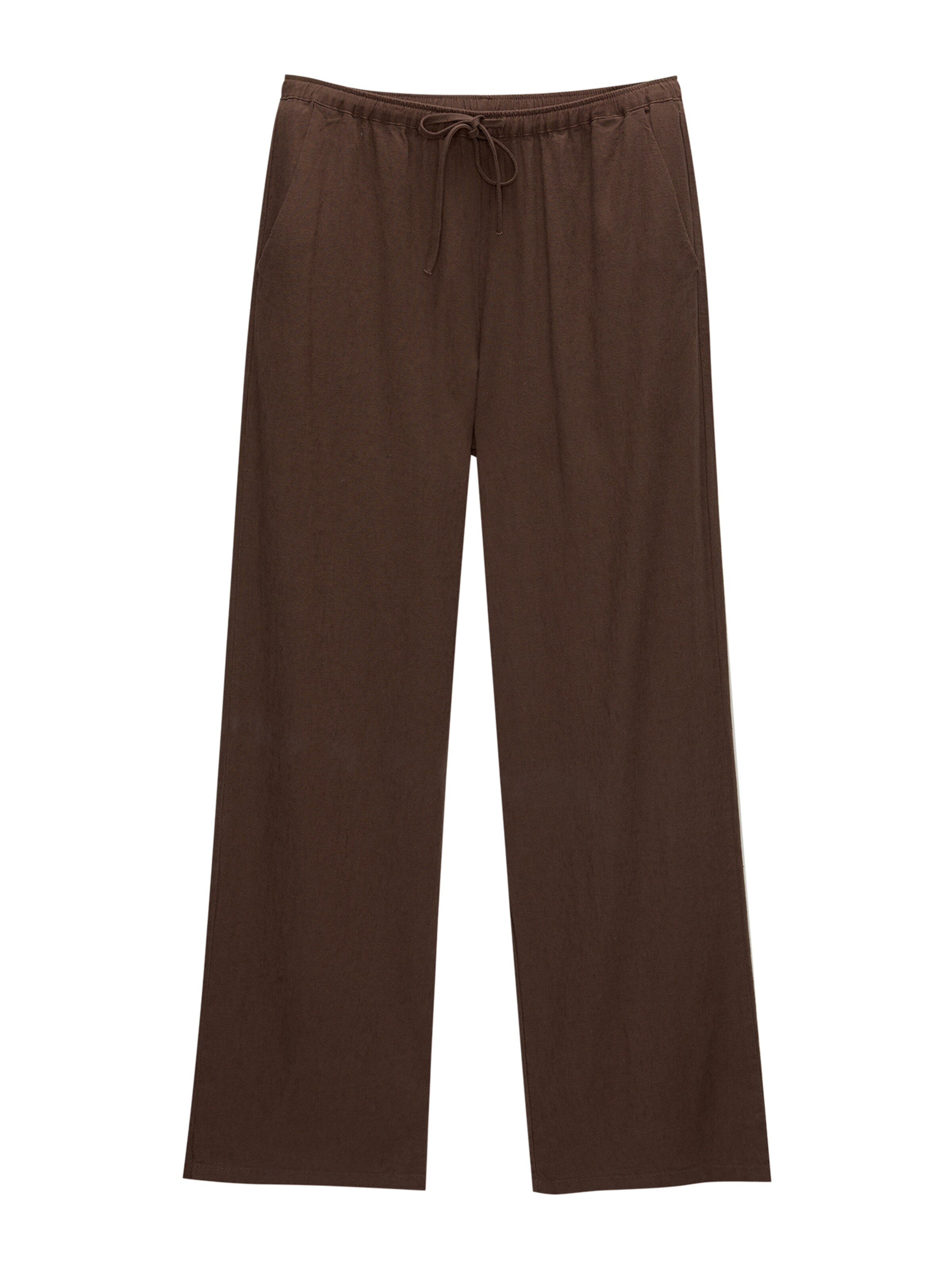 Pull&Bear Trousers in Brown: front