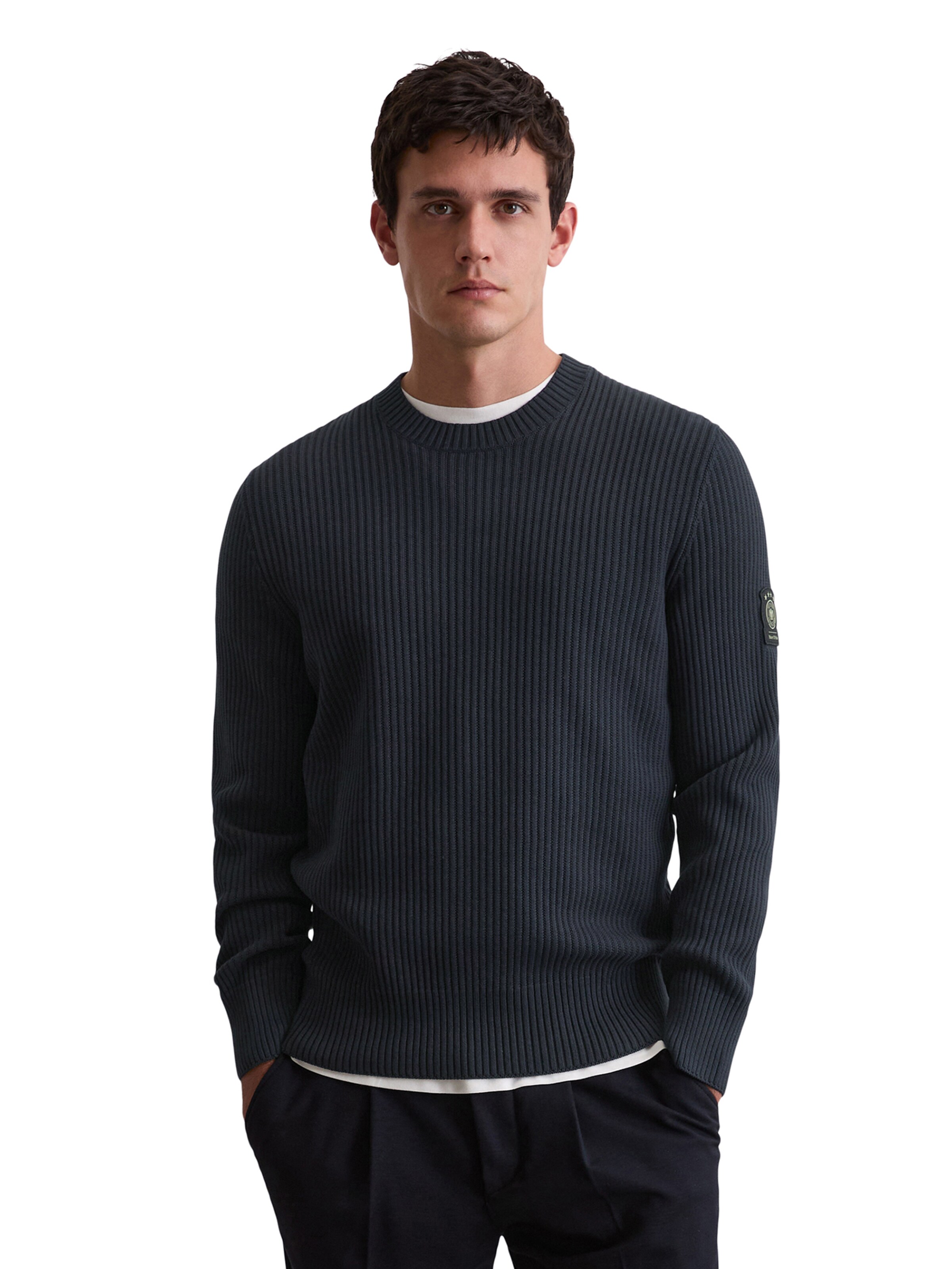 Pull-over Marc O'Polo en bleu : devant