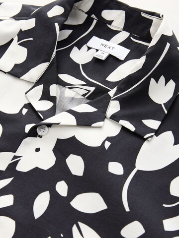 Next Regular fit Button Up Shirt in Black