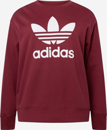 ADIDAS ORIGINALS Sweatshirt 'Trefoil Crew ' in Rood: voorkant