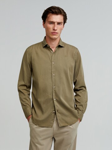 Scalpers Regular fit Button Up Shirt 'Seatle' in Green