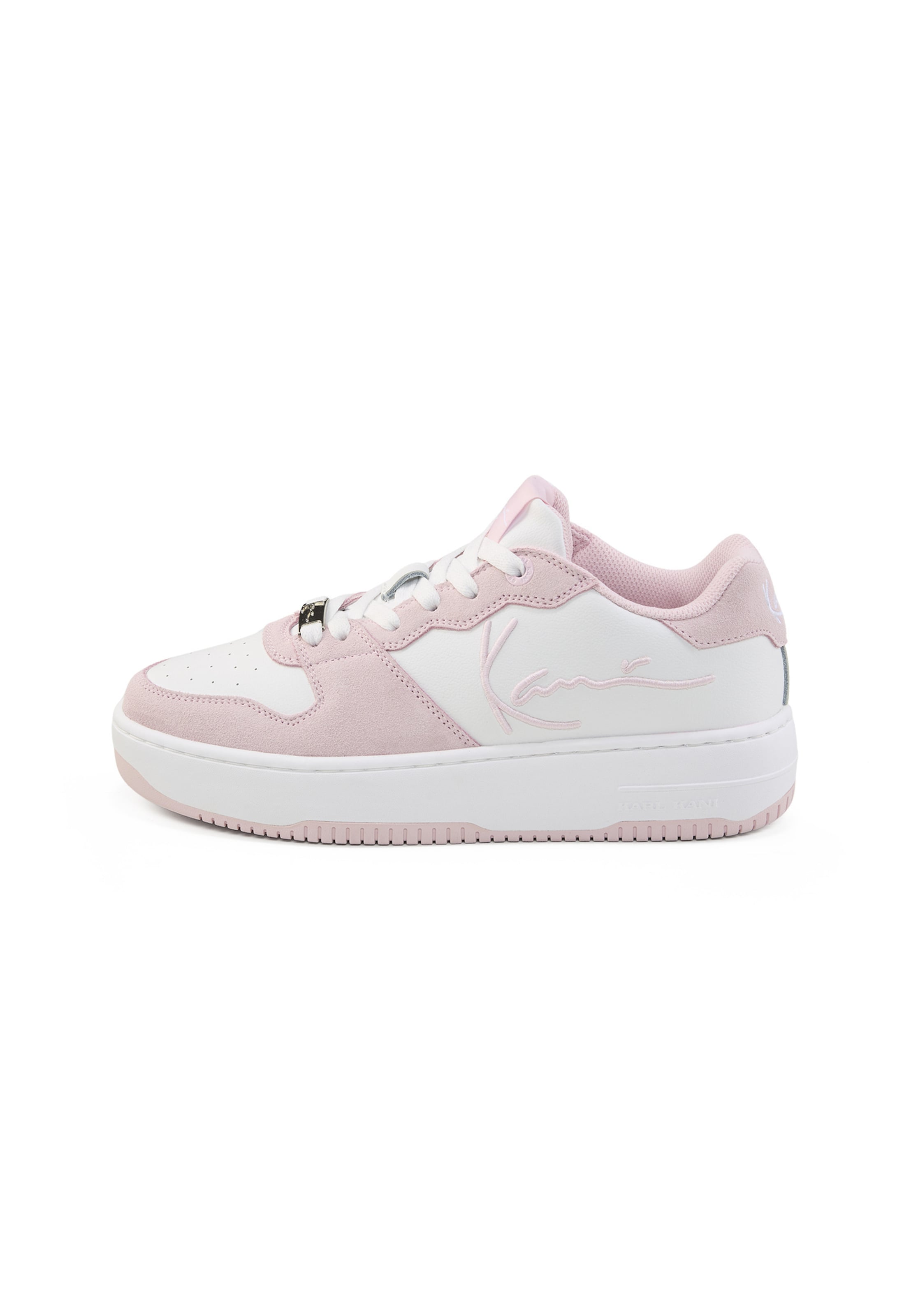 Karl Kani Baskets basses '89 Up' en rose / blanc, Vue avec produit