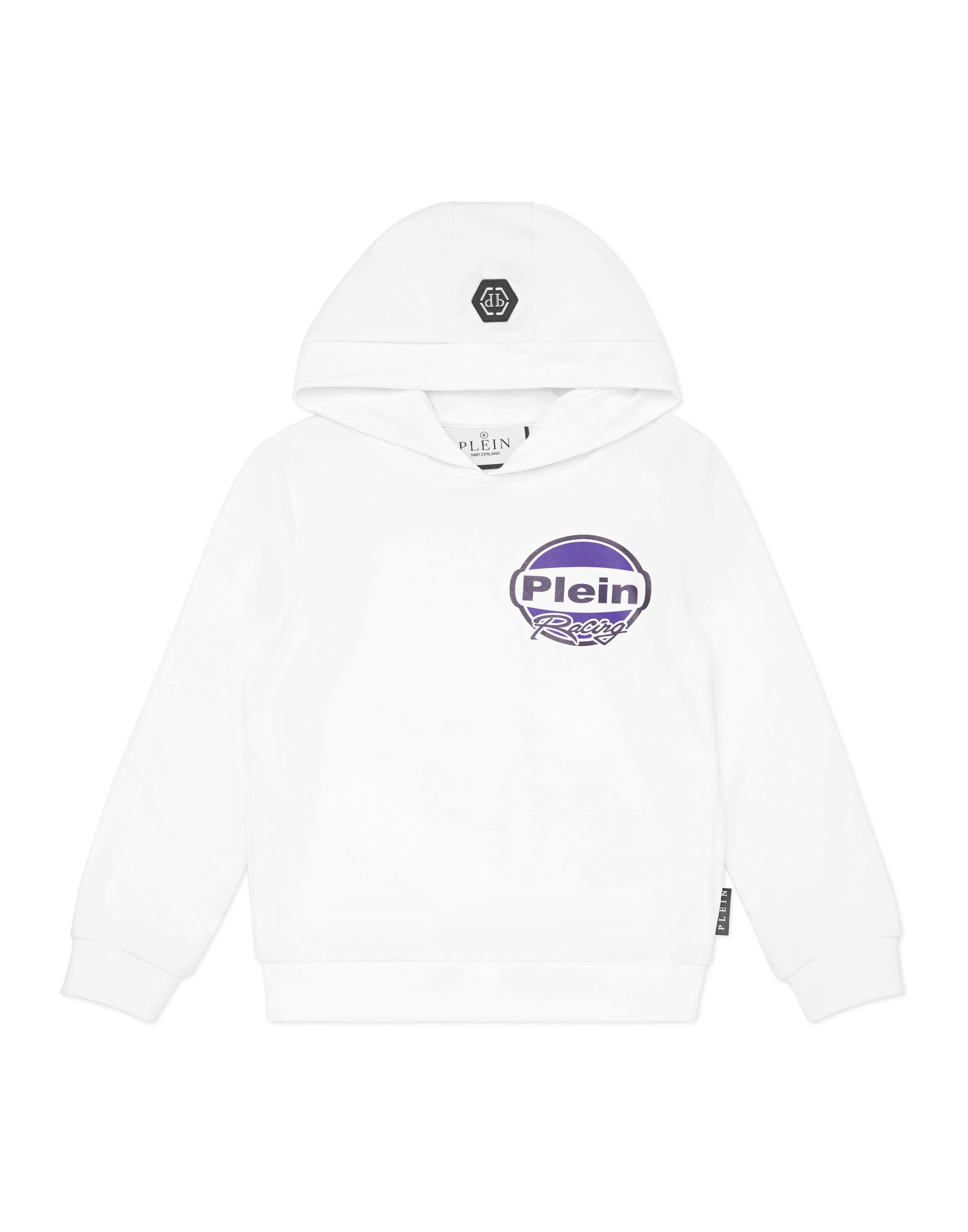 Felpa 'Racing' di Philipp Plein in bianco: frontale