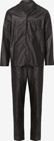 Hanro Long Pajamas 'Selection' in Black: front