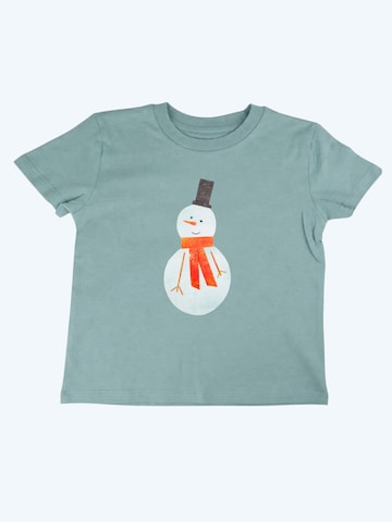 T-Shirt 'Schneemann' MelaDi en bleu : devant