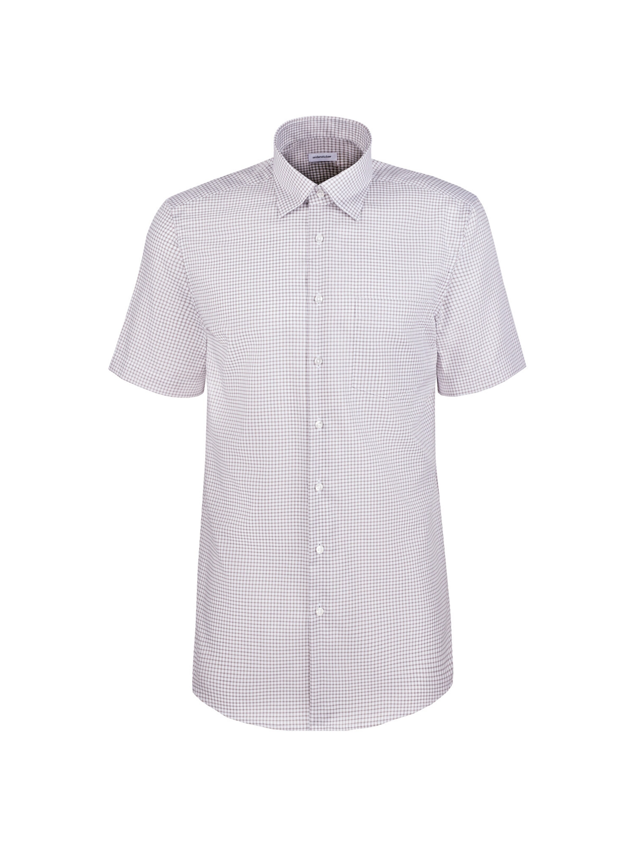 SEIDENSTICKER Regular Fit Businesshemd 'Schwarze Rose' in Beige: Vorderseite