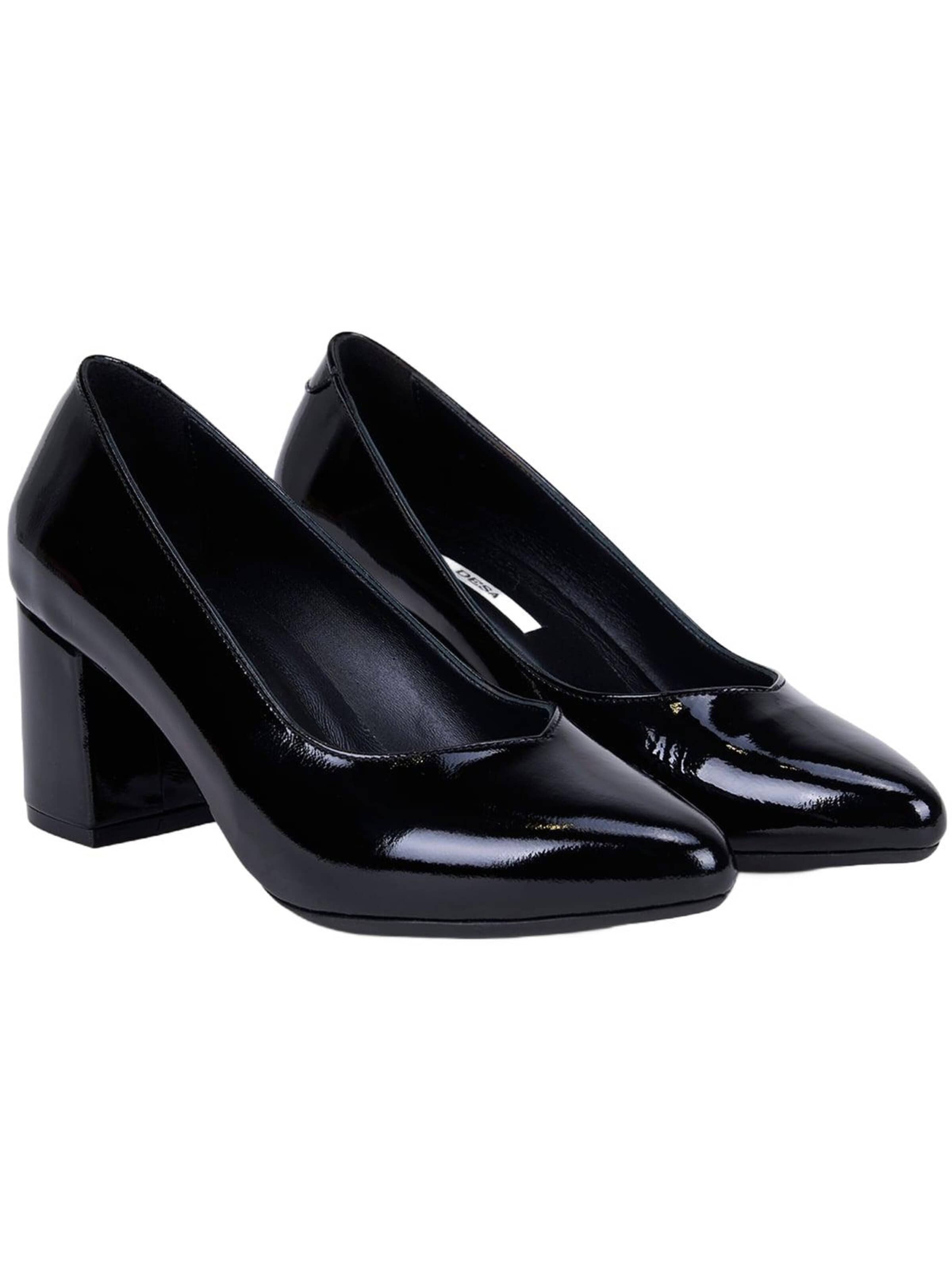 Desa Slingback pumps 'Pumps mit Blockabsatz' in Black: front