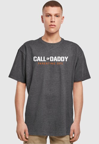 Merchcode Shirt 'Fathers Day - Call of Daddy' in Grau: Vorderseite