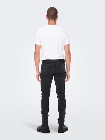 Only & Sons Skinny Jeans 'Warp' in Schwarz