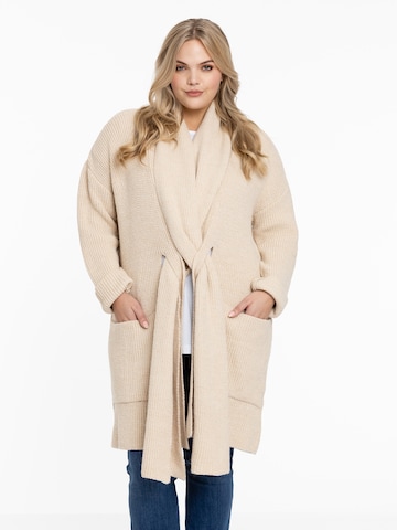 Yoek Strickjacke in Beige: predná strana