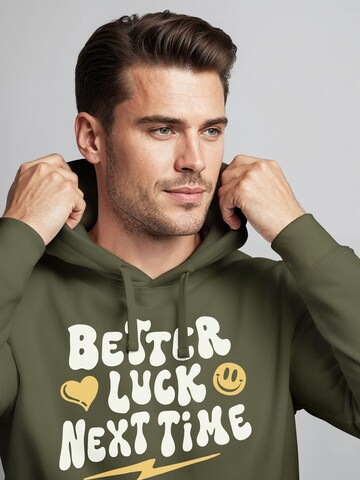 Neverless Sweatshirt 'better luck next time' in Green
