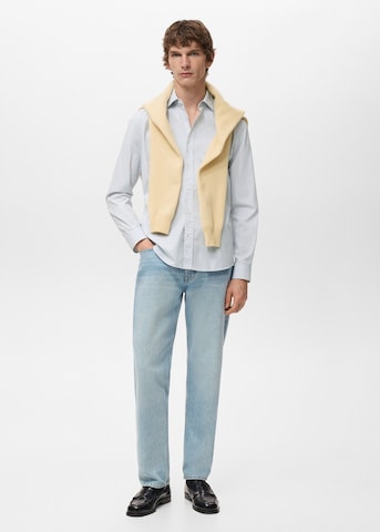 MANGO MAN Regular fit Button Up Shirt 'Playr' in Blue