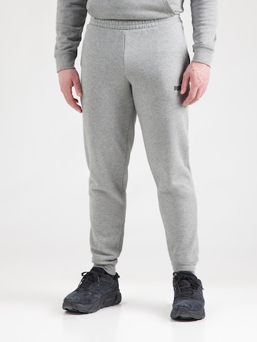 PUMA Конический (Tapered) Спортивные штаны 'ESS No. 1' в Серый: спереди