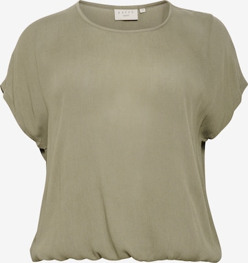 KAFFE CURVE Blouse 'Ami Stanley' in Groen: voorkant