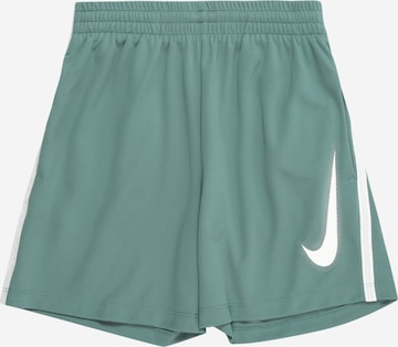 NIKE - Loosefit Pantalón deportivo en verde: frente