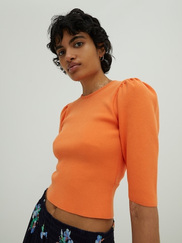EDITED Shirt 'Ximena' in Oranje: voorkant