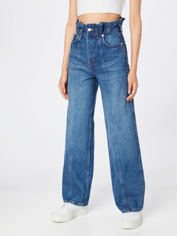 Wide leg Jeans 'Destin' de la WEEKDAY pe albastru: față