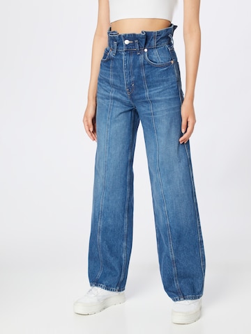 WEEKDAY Wide leg Jeans 'Destin' in Blauw: voorkant