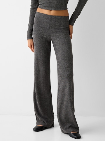 Bershka Flared Pants in Grey