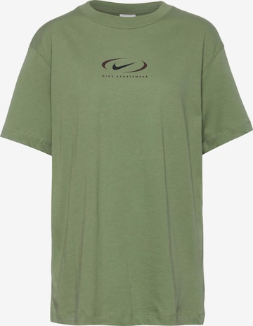 Nike Sportswear T-Shirt 'Swoosh' in Grün: predná strana