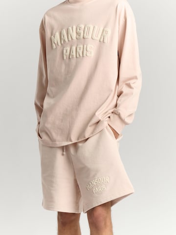 Mansour Sweatshirt 'Paris College Longsleeve' in Pink