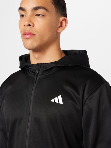 ADIDAS PERFORMANCE Sportsweatjacke 'ESSENTIAL' in Schwarz