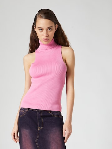 Bella x ABOUT YOU Knitted Top 'Rachel' in Pink: front
