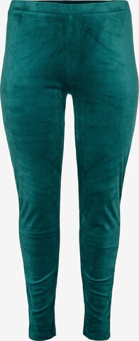 Zizzi Skinny Leggings 'HELENA' in Grün: predná strana