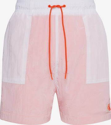 Calvin Klein Swimwear Board Shorts in Pink: front