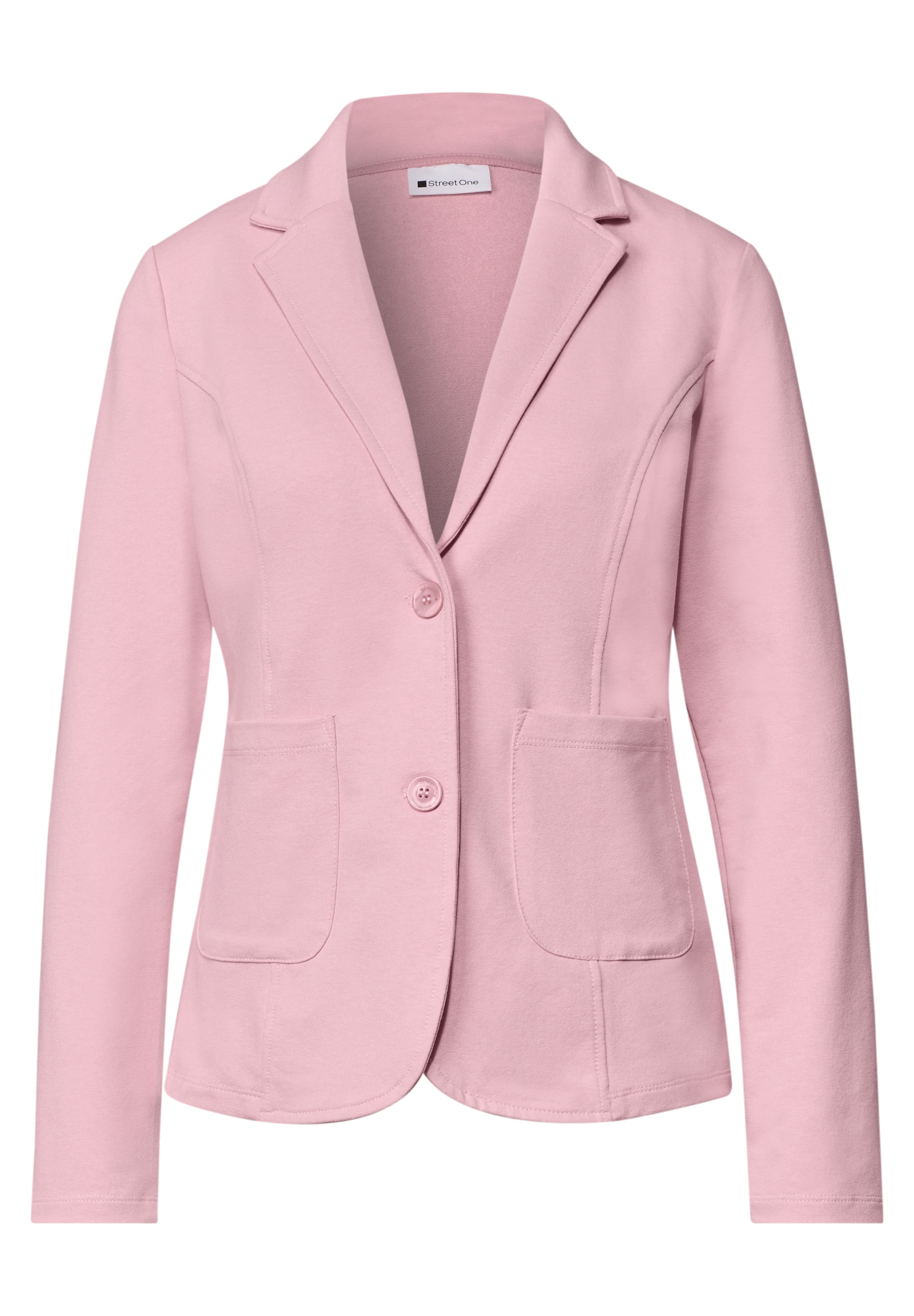 STREET ONE Basic Blazer in Unifarbe in Pink: Vorderseite