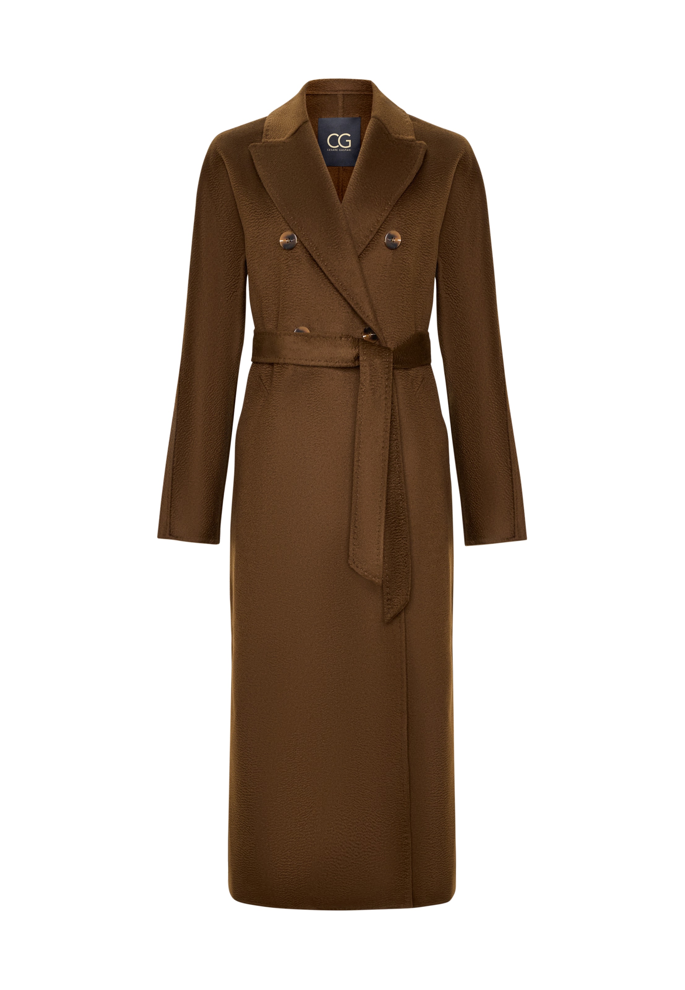 CESARE GASPARI Between-seasons coat in Brown: front