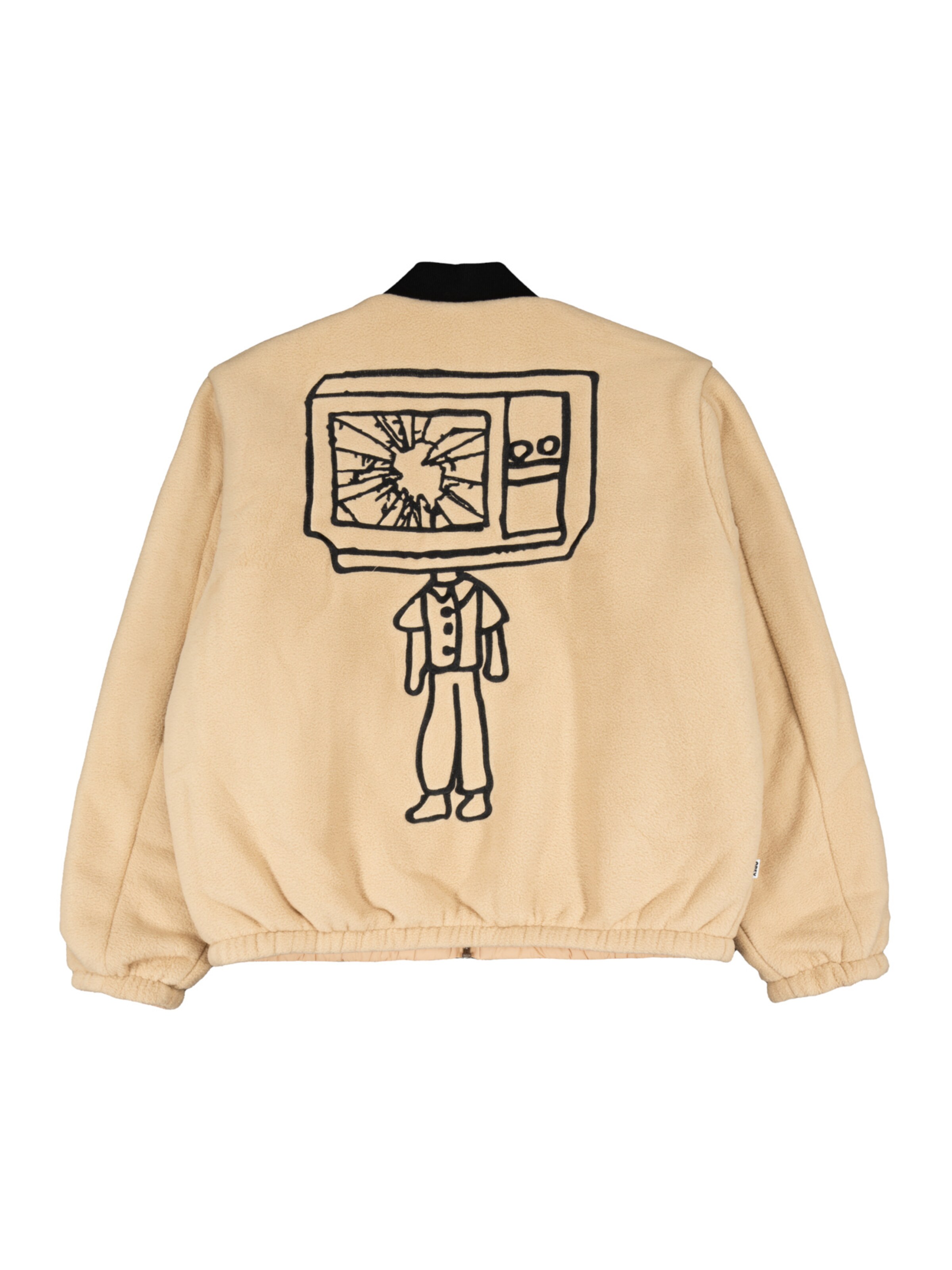 Obey Zip-Up Hoodie in Brown