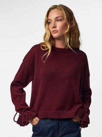 PIECES Sweater 'PCFie' in Red