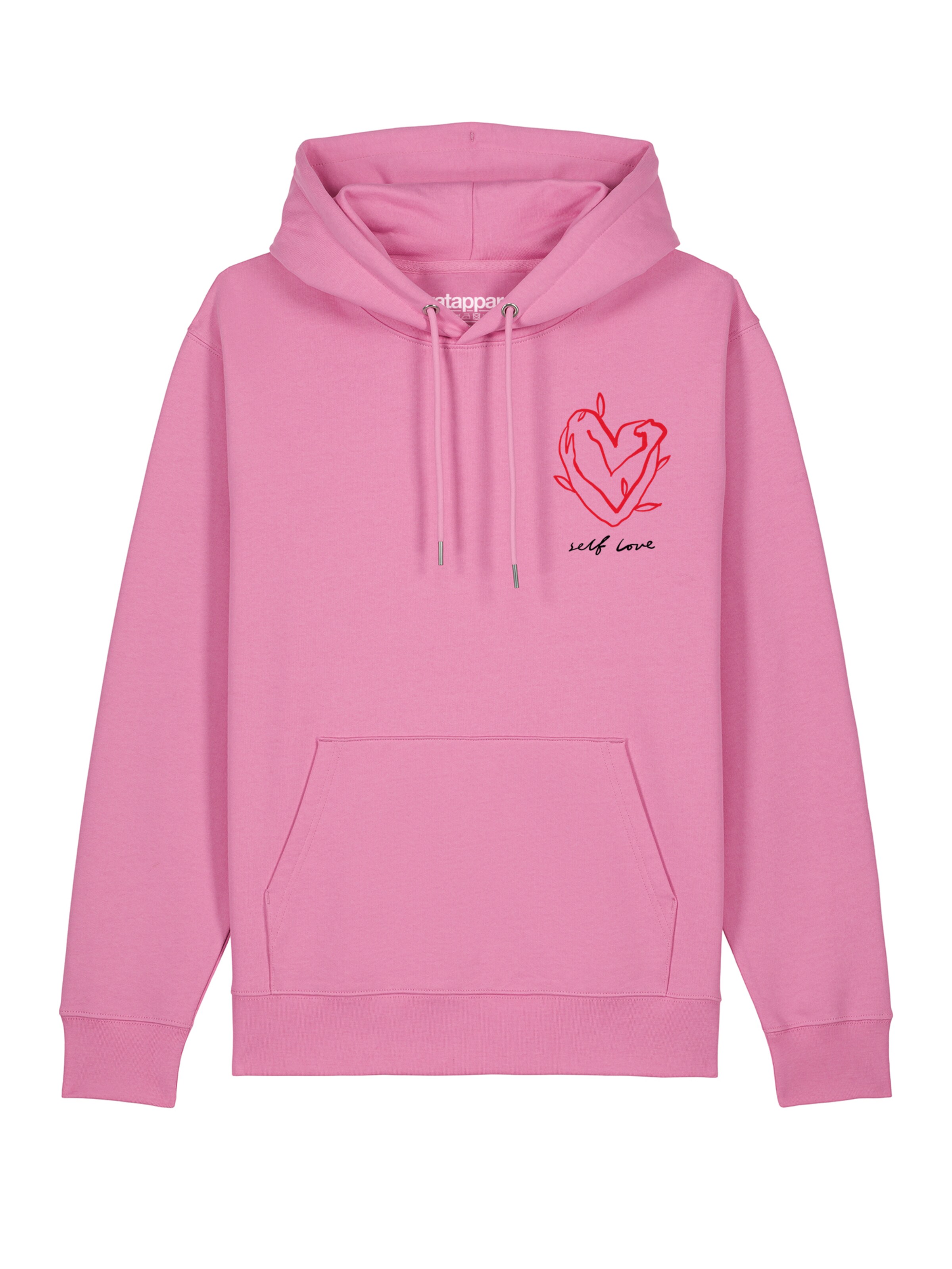 Sweat-shirt 'Self Love' Watapparel en rose : devant